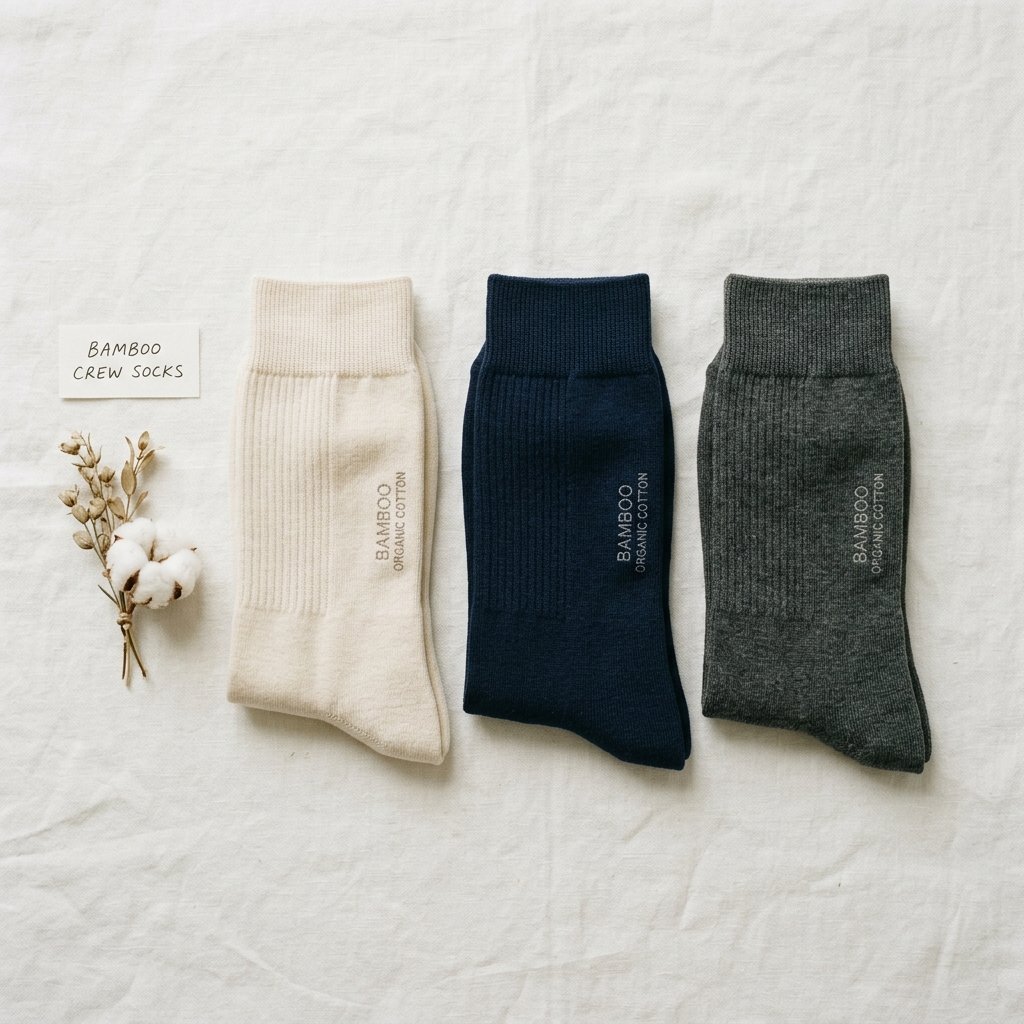 Bamboo Fiber Crew Socks